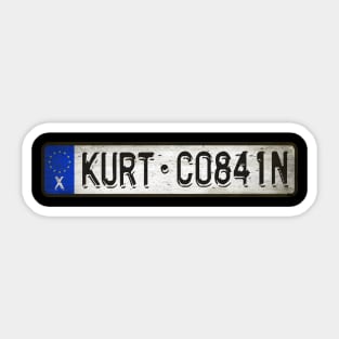 Kurt Cobain Car license plates Sticker